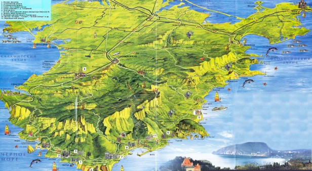 Crimea mapa 3d