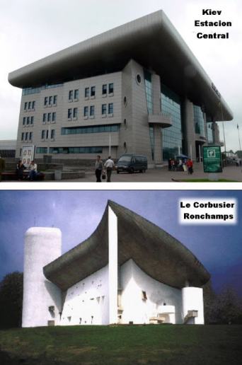 KIEV. Estación Central de Tren, en homenaje a Le Corbusier
