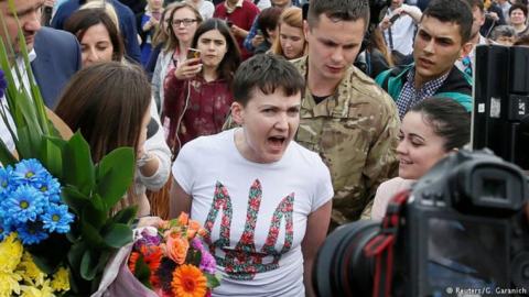Savchenko hoy en Borispil