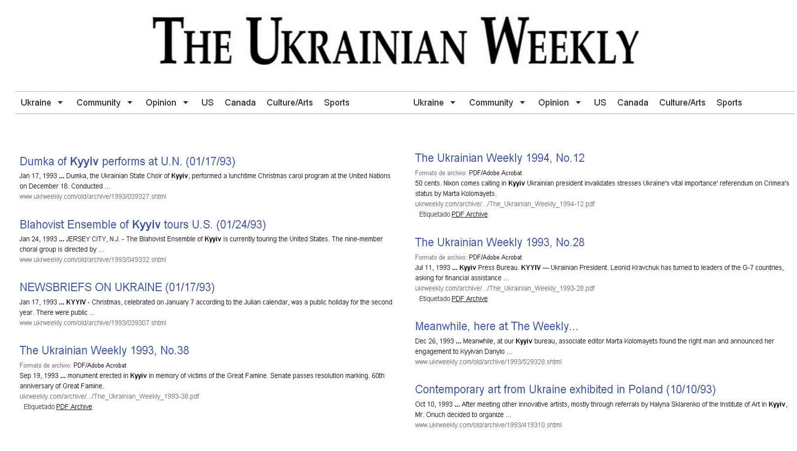 KYYIV - Ukrainian Weekly